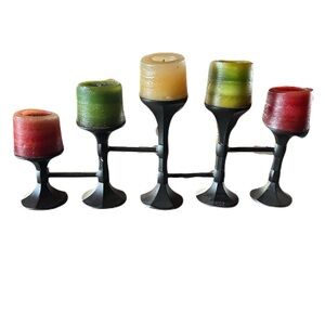 Vintage Pottery Barn Artemis Metal Pillar Candle Holder Articulating Design